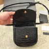 leather saddle shoulder bag women small crocodile designer bag letter flap crossbody bags for woman saddles luxurys handbags key coin phone bag mini brand bags