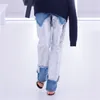Jean Vintage taille basse pour femme, Pantalon Patchwork brillant, à la mode et polyvalent, Y2k, automne