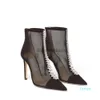 JC Jimmynessity Choo Quality Elgant Winter Angle Bing Shoes Women High Boots Soede Boot Старший лондонский черный дизайн Италия