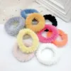 Acessórios de cabelo 5pcs versão coreana loop imitação cordeiro pelúcia faixa de couro alta elástica bola headband acessório