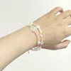 Charm Bracelets Romantic World Homemade Beaded Bracelet Pink Cute Starfish Bow Convallaria Girl Drop Delivery Otetf