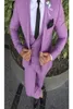 2020 mais recente casaco calça design roxo rosa terno masculino fino ajuste noivo smoking 3 peça ternos de casamento personalizados baile de formatura blazer terno masculino x6630524