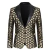 Vestes Sier Sequin Plaid Blazer veste hommes 2023 mode Slim Fit un bouton robe Costume Blazer mâle fête mariage scène Costume Homme