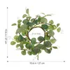 Decorative Flowers 4 Pcs Eucalyptus Wreath Rings For Spring Table Decorate Silk Leaf Flower Christmas Garland