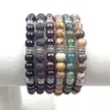 SN0619 Bracelet de Yoga pour homme, 6mm, jaspe de lave, agate d'inde, onyx, grenat, pierre naturelle, chance, bijoux, bien-être, équilibre, 224j