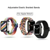 Apple Watch Band 40mm 41mm 41mm 38mm 44mm 45mm 42mm 49mm 신축성 탄성 나일론 조절 가능한 스트랩 팔찌 Iwatch 시리즈 9 8 7 6 5 4 3 2 1 SE Ultra