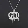 Hip-Hop Gtd lettre numérique cuivre Micro-incrusté Zircon pendentif Hip-Hop Performance Hip-Hop Dj marée mâle pendentif erkek kolye