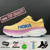 Hoka hokas gratis människor löpskor bondi 8 clifton 9 atletisk löpare trippel svart vit absorptionsplattform sneakers kvinnor män utomhus sport jogging tränare