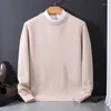 Männer Pullover Oansatz Pullover Kaschmir Gestrickte Jumper Langarm Männer Pullover Weiche Warme Wolle Sueteres Para Hombre 4XL