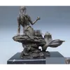 Kunsten en ambachten Zeemeermin Hold Pearl Sit On The Rock Pure Bronze Statue01235037049 Drop Delivery Home Garden Dhxdf