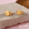 Clusterringen TAUAM minimalistische briefbericht sieraden cadeau woord Suqare roestvrijstalen ring waterbestendig goud voor vrouwen