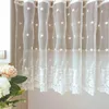 Curtain Rural Lace Curtains For Kitchen Bedroom Bookshelf Cabinet Partition Short Half Small Window