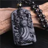 Hanger Kettingen Mannen Vrouwen God Van Rijkdom Hangers Echte Natuurlijke Obsidiaan Kralen Ketting Geld Komen Amulet Boutique JewelryP1813