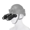 BekinTek Casque 3D double œil Jumelles de vision nocturne Lunettes montables sur la tête Télescope optique rechargeable IR Observation dans l'obscurité totale avec zoom infrarouge 7x 8x Vidéo 4K
