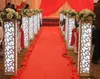 Decoration 115*20*20cm Luxury Party Decoration Wedding Carved Pillar Half Carving Design Wedding Road Lead Stand With Led