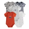 Rompers Fetchmous 5pcs/lot Boys Girls Cartoon Jumpsuit Baby Bodysuits Cute Cotton 0-12 Months Clothing