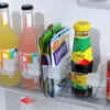 Küche Lagerung 1-10PCS Kühlschrank Partition Bord Versenkbare Kunststoff Teiler Schiene Für Flasche Können Regal