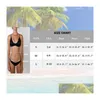 Kvinnors badkläder Kvinnor Bikinis Swimsuit Set For Women Triangle Bathing Sy Tie String Thong Swumsuit Woman Bikini Drop Delivery AP DH6CD