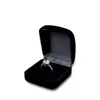 5 Stuks Hele Engagement Zwart Fluwelen Ring Box Sieraden Display Opslag Opvouwbare Case Voor Trouwring Valentijnsdag Gift O227Z