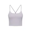 LL173 Vit färg utomhussport Fitness Bra Yoga Tank Fashionabla Outwear Leisure Workout kläder för kvinnor geometriska ärmlösa toppar