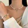 Колье, модное ожерелье с жемчужной цепочкой, магнитное кулон в форме сердца для женщин и девочек, 2024, ювелирные изделия, свадебные подарки на помолвку