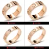 Love Screw Ring Mens Rings Classic Luxury Designer Jewelry Women Titanium Steel Gold-Plated Gold Silver Rose Fade Never Fade Lovers Cou2560