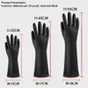 354555cm Black Gloves Heavy Duty Rubber Acid Alkali Resistant Chemical Work Safety For Industry Labor Protective Glove 231229