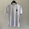 디자이너 Stones Island T 셔츠 여름 남성복 통기성 느슨한 편지 인쇄 애호가 거리 패션 100%면 티셔츠 5xl 2024