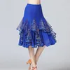 Stage Wear Ballroom Dance Skirts Women Latin Tango Modern Dancing National Standard Waltz Flamenco Competition Dress