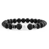 Perlen Schwarz Lava Rock Öl Per Diffusor Perlen Stränge Armband Yoga Chakra Armbänder Armreif Manschette Frauen Männer Mode Schmuck Will und Dhc9B