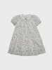 Girl Dresses Spots Flower Print Dress Summer High Quality Turn-Down Collar Short Sleeve Kids Comfort 1-8 Years Wz1160