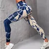 Pantalones de yoga de cadera de melocotón teñidos con lazo, mallas sin costuras de cintura alta ajustadas de secado rápido, levantamiento para correr, Fitness al aire libre 231229