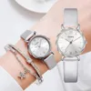 Armbandsur Gaiety Märke 2023 Kvinnor Fashion Business Watches Ladies Quartz Watch Armband Silver Dial Simple Leather Strap