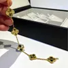 Link Designer Jewelry Luxury Bracelet Chain VanCa Kaleidoscope 18k Gold Van Clover Bracelet with Sparkling Crystals and Diamonds Perfect Gift for Women Girls 2HBP