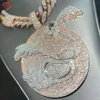 Ювелирные изделия Master Rocks с буквами, большой круглый кулон Iced Out из стерлингового серебра Vvs на заказ, подвеска из муассанита в стиле хип-хоп