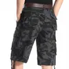 남자 반바지 Zomer Cargoshorts Heren Comouflage Combat Casual Katoenen Baggy Streetwear hiphop militaire tactische werkshorts