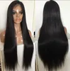 Perucas venda quente 10a qualidade natural peruca de linha fina 130 densidade sedosa peruca de renda reta cabelo chinês peruca dianteira do laço com cabelo do bebê livre s