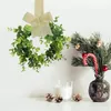 Fiori decorativi Ghirlande per armadietti artificiali Bosso da 10 pollici con fiocco in tela Mini Decorazione per fattoria Arredamento rustico per