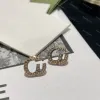 Diamant-Ohrstecker, Luxus-Designer-Schmuck für Frauen, Buchstabe G-Ohrringe, klassische Herren-Ohrringe mit Box, Hochzeit, Aretes-Designer-Zubehör