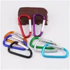 Carabiners 100Pcs Clips Aluminum D Ring Shape Spring Snap Keychain Carabiner For Outdoor Cam Hiking Sport Accessories Drop Delivery Dhnuz