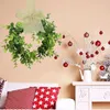 Flores decorativas grinaldas de armário artificial 10 Polegada boxwood com arco de serapilheira mini fazenda decoração rústica para