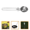 Geschirr-Sets, Picknick-Löffel, Servierutensilien, faltbar, Suppenkelle, tragbar, Edelstahl, Schöpfkelle, Outdoor-Camping-Schaufel