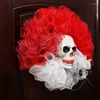 Couronnes de fleurs décoratives pour Halloween, masques de Clown, tentures de porte, Festival fantôme, accessoires de décoration murale pour fête