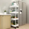 Kitchen Storage SH 2023 Year Aoliviya Official Shelf Floor Multi-Tier Movable Trolley Vegetable Basket Bedroom Snack She