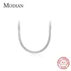 Necklaces Modian 2021 New Exquisite Lace Style Short Necklace Chain Pure 925 Sterling Silver Choker Necklaces For Women Party Jewelry Gift