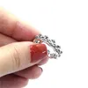 Taglia 6-10 Lady Girls Anello in argento sterling 925 Gioielli più recente S925 Stile punk Ciclo Corona Ring196t