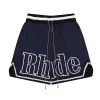 デザイナーショーツRhude Mens Mesh Summer Fashion Beach Elasticized Pants Men's High Quality Streetwear Red Blue Black Pur Clhh