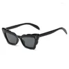 Sonnenbrille 2023 Modetrend Cat-Eye Damen Welle Dekorative Brille UV-Schutz Herren