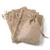 Boxes 100pc Jute Gift Bags Burlap Bag Jewelry Bag Packing Drawstring Pouches for Packaging Candy Present Valentines Display 14x10cm