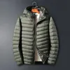 S-6XL Man Duck Down Jacket Ultra Light Spring Hooded Jackets Män Portable Ytterkläder Vattentät vindbrytare 231229